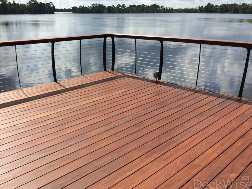 ipe deck oil hardwood finish hidden deckwise wood fasteners decking exotic uv decks natural water finished outdoor clip finishes side